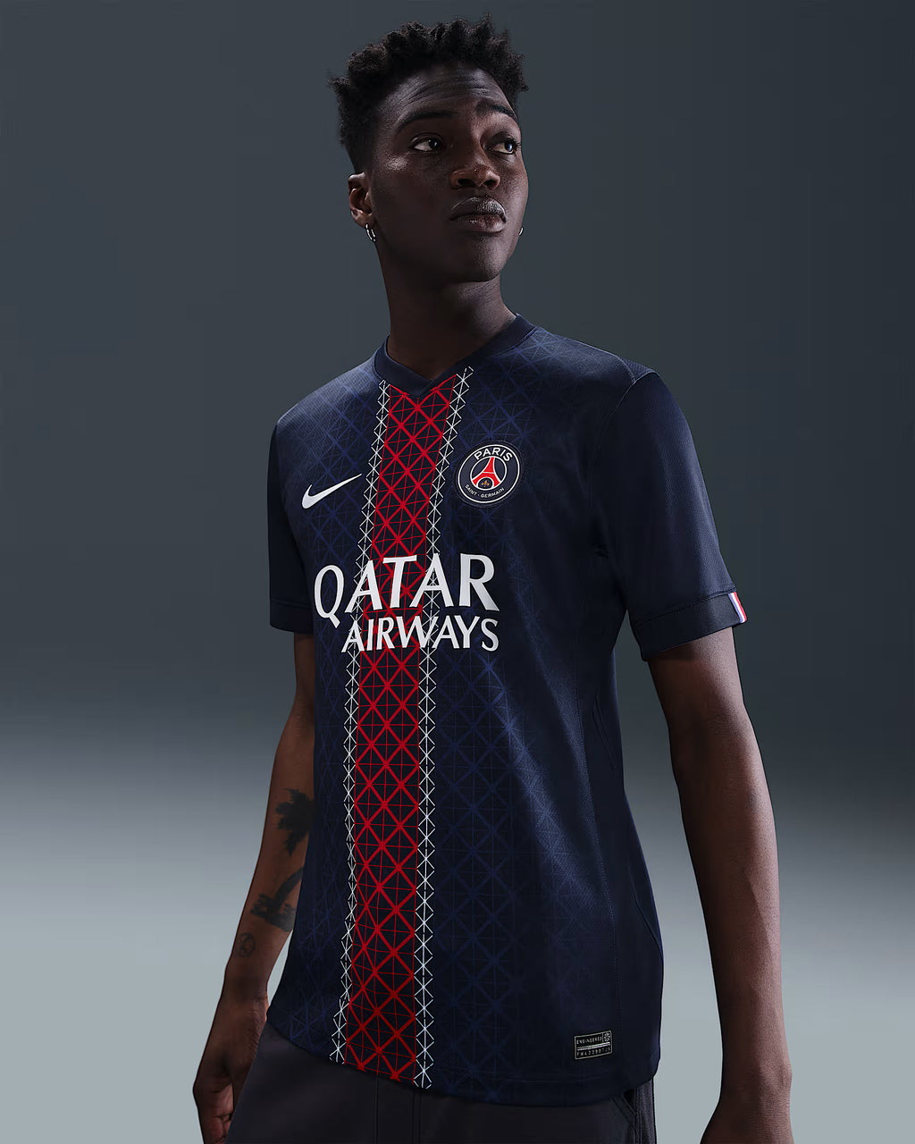 Nike Paris Saint Germain 2025 26 Stadium Home Jersey Midnight Navy Midnight Navy White