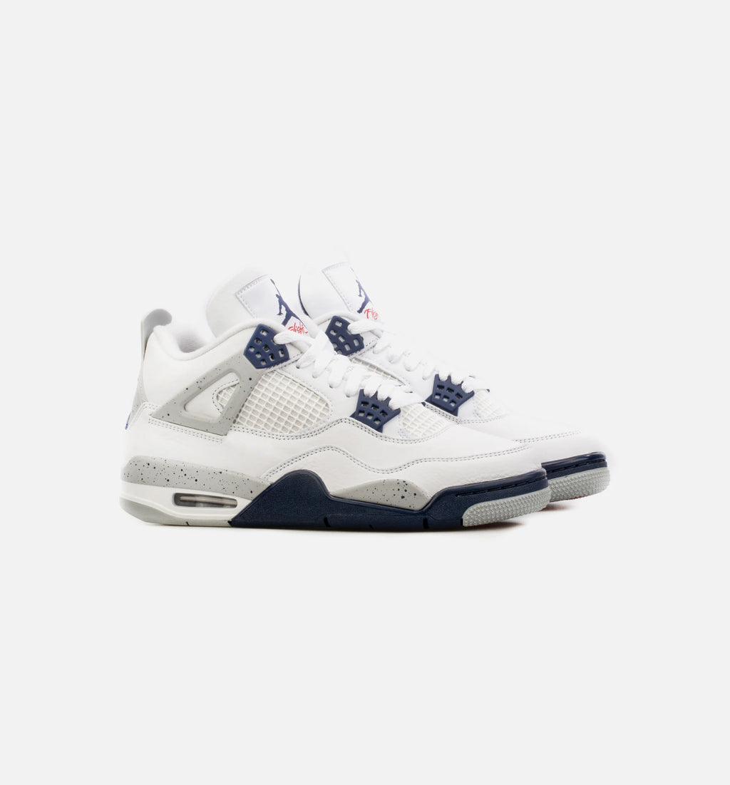 Air Jordan 4 Midnight Navy Mens Lifestyle Shoe White Blue Limit One Per Customer
