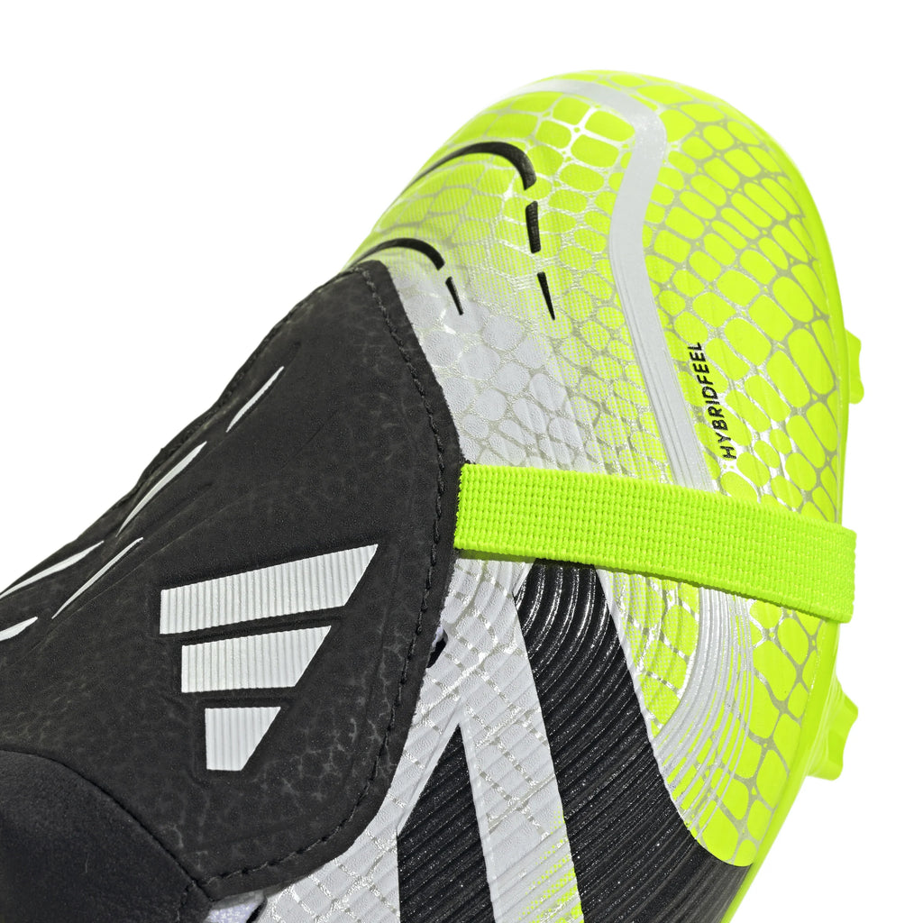 adidas Predator League Fold Over Tongue Youth Firm Multi Ground Soccer Cleats White Black