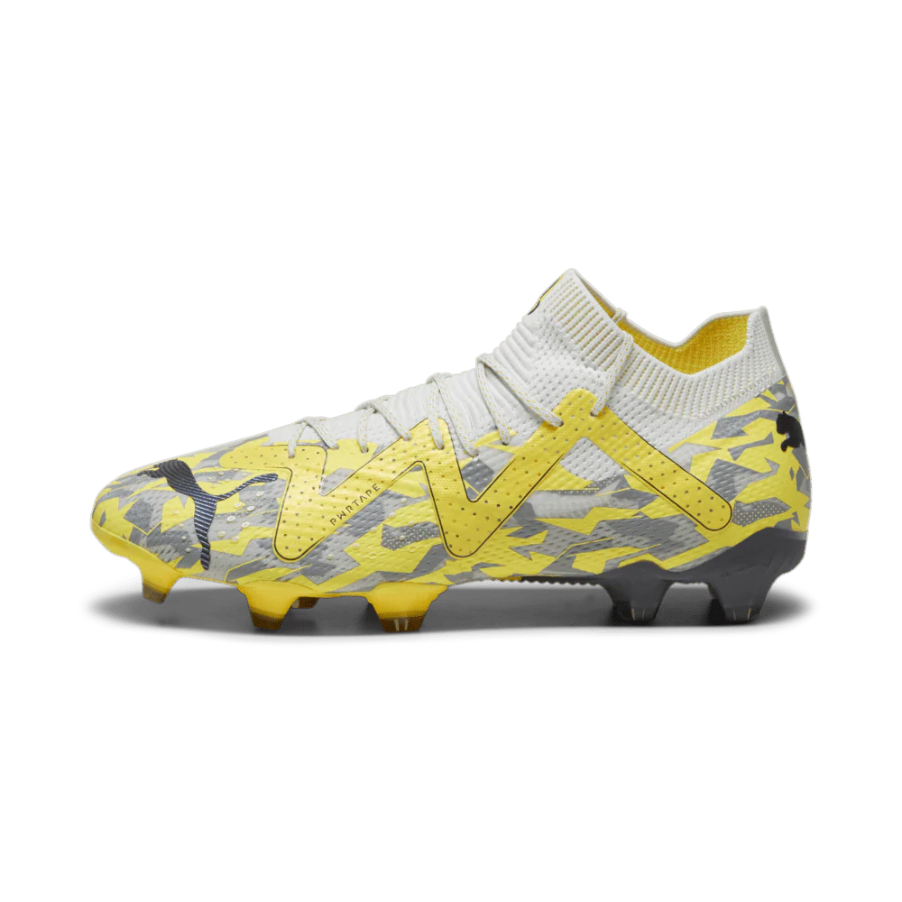 PUMA Future Ultimate FG AG Firm Ground Soccer Cleats Gray Asphalt Yellow