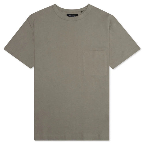 Jersey Braque Pocket Tee Light Olive