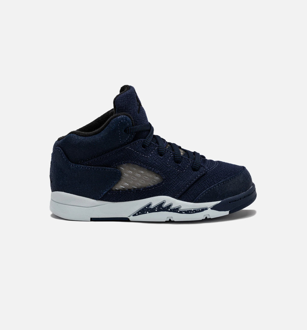 Air Jordan 5 Retro Midnight Navy Infant Toddler Lifestyle Shoe Midnight Navy Black Football Grey