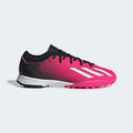 adidas Kids X Speedportal3 TF J Turf Football Boots Black Pink