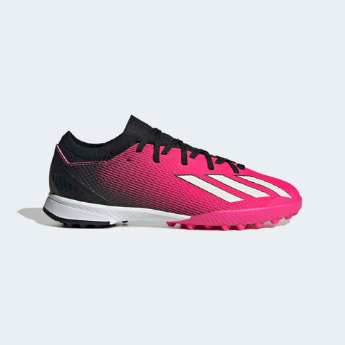 adidas Kids X Speedportal3 TF J Turf Football Boots Black Pink