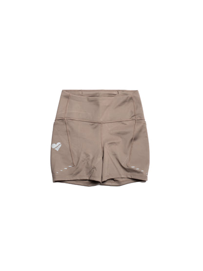 Nike Womens High Waisted 4 Tight Running Shorts with Pockets