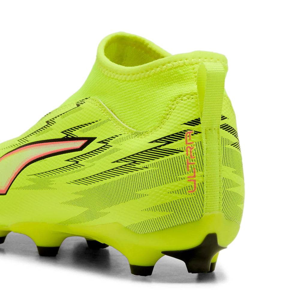 PUMA Ultra 6 Match Laceless FG AG Firm Multi Ground Youth Soccer Cleats Yellow Black