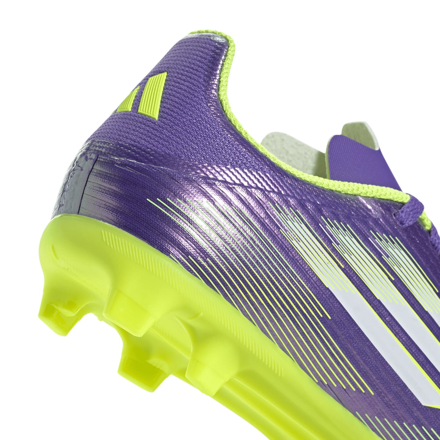 adidas F50 League Firm Multi Ground Soccer Cleats Kids Purple White Lemon