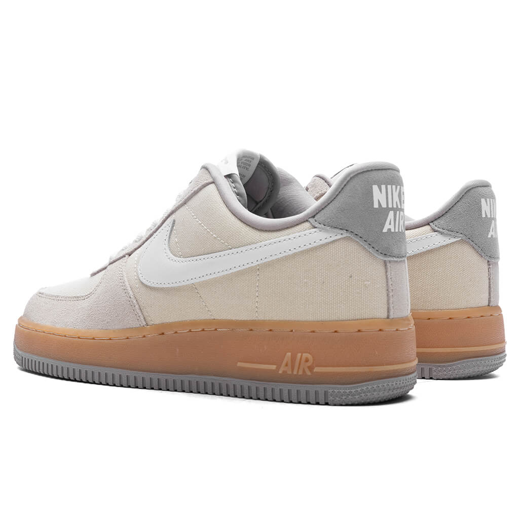 Womens Air Force 1 07 Light Khaki White Gum Yellow College Grey