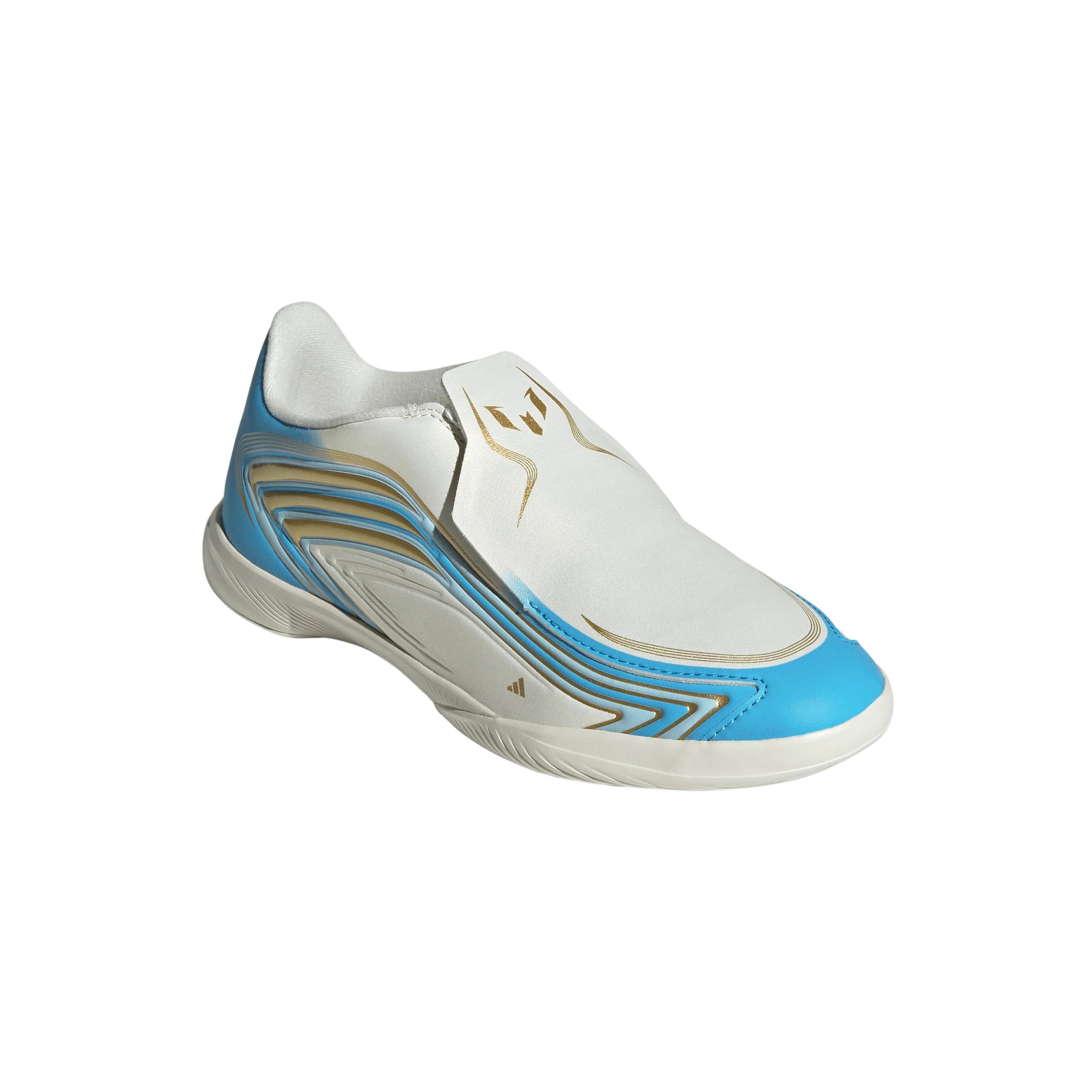 adidas F50 Messi League Laceless IN Indoor Youth Soccer Shoes Blue