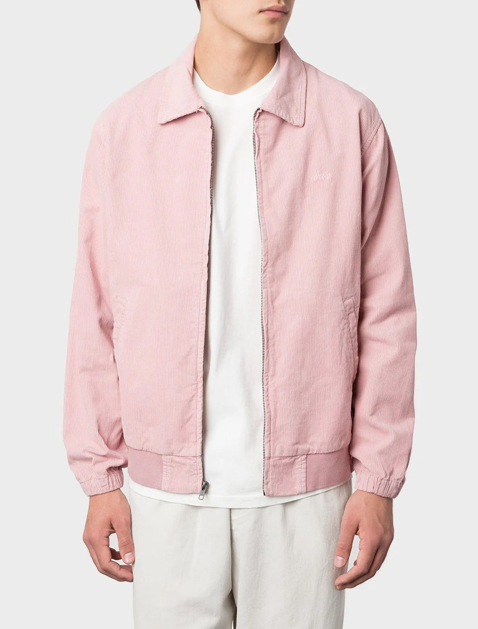 Stussy Bleached Out Cord Jacket Mens Pink