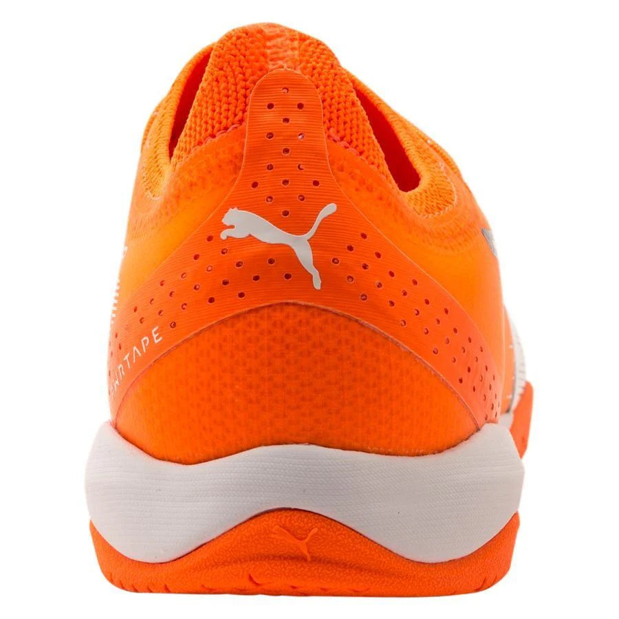 PUMA Ultra Ultimate Court Indoor Soccer Shoes Ultra Orange White Blue Glimmer