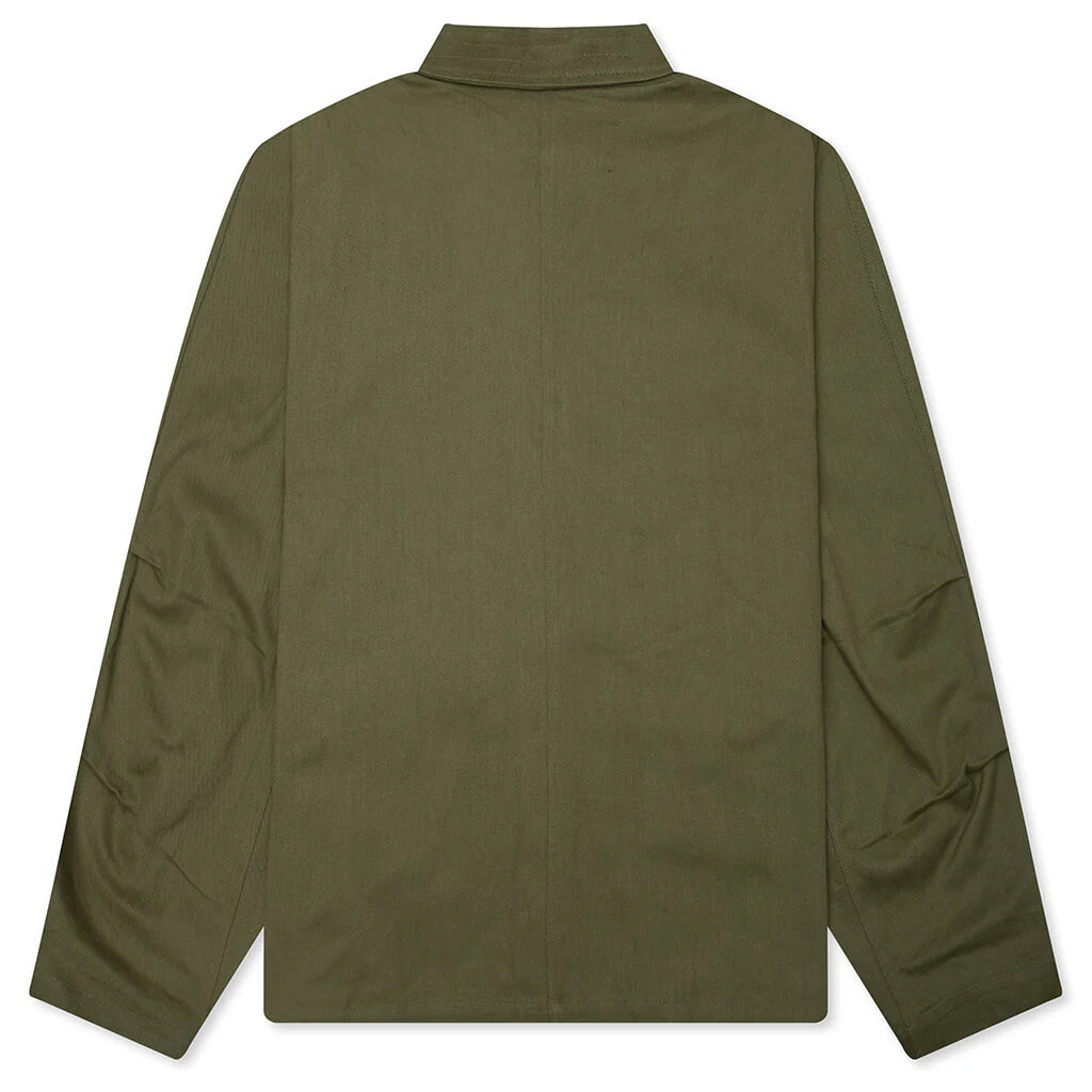 Pockets Boxy Jacket Green