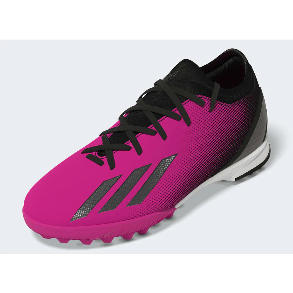 adidas Kids X Speedportal3 TF J Turf Football Boots Black Pink