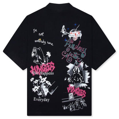 Winter Test Print Tee Black