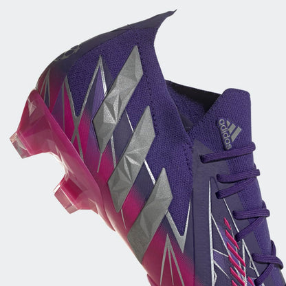 adidas Predator Edge1 FG Low Firm Ground Boots Team College Purple Silver Metallic Team Shock Pink
