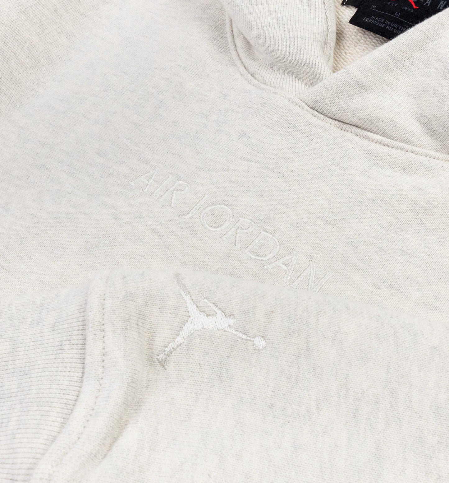 Wordmark Fleece Mens Hoodie Beige