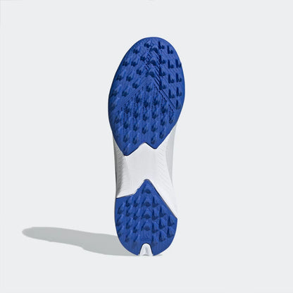 adidas Kids X Speed Flow3 TF J Turf Soccer Shoes White Blue