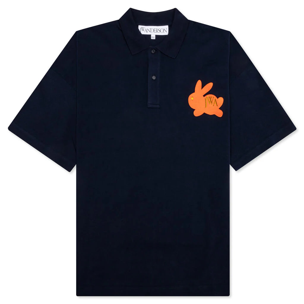 Bunny Embroidery Polo Shirt Navy