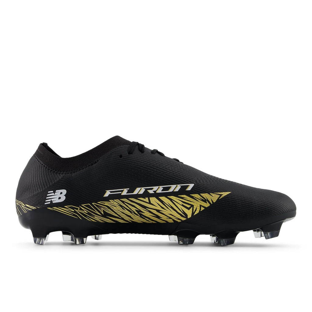 New Balance Furon V8 Elite FG Firm Ground Soccer Cleats Black Gold