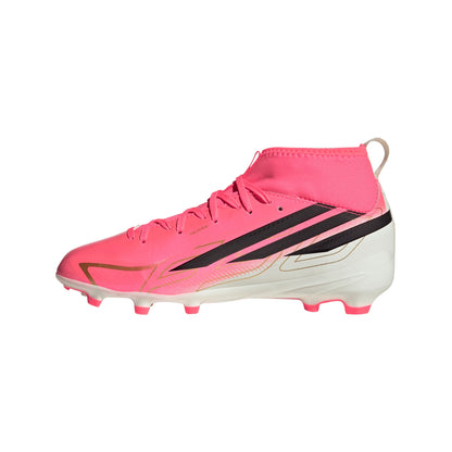 adidas F50 Hyperfast League Mid Firm Ground Youth Soccer Cleats Turquesa Black Gold