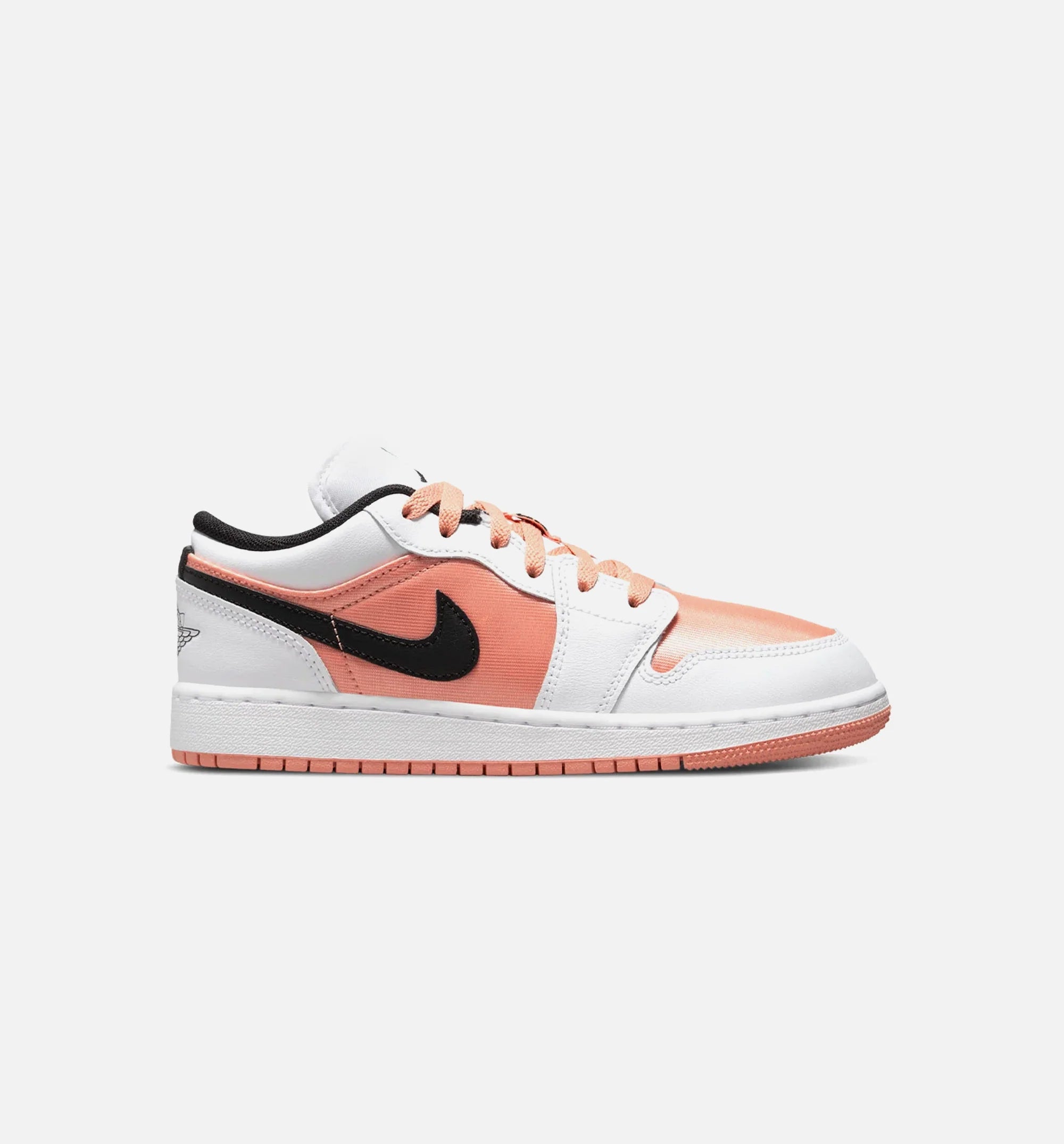 Air Jordan 1 Low Light Madder Root Grade School Lifestyle Shoe Pink White