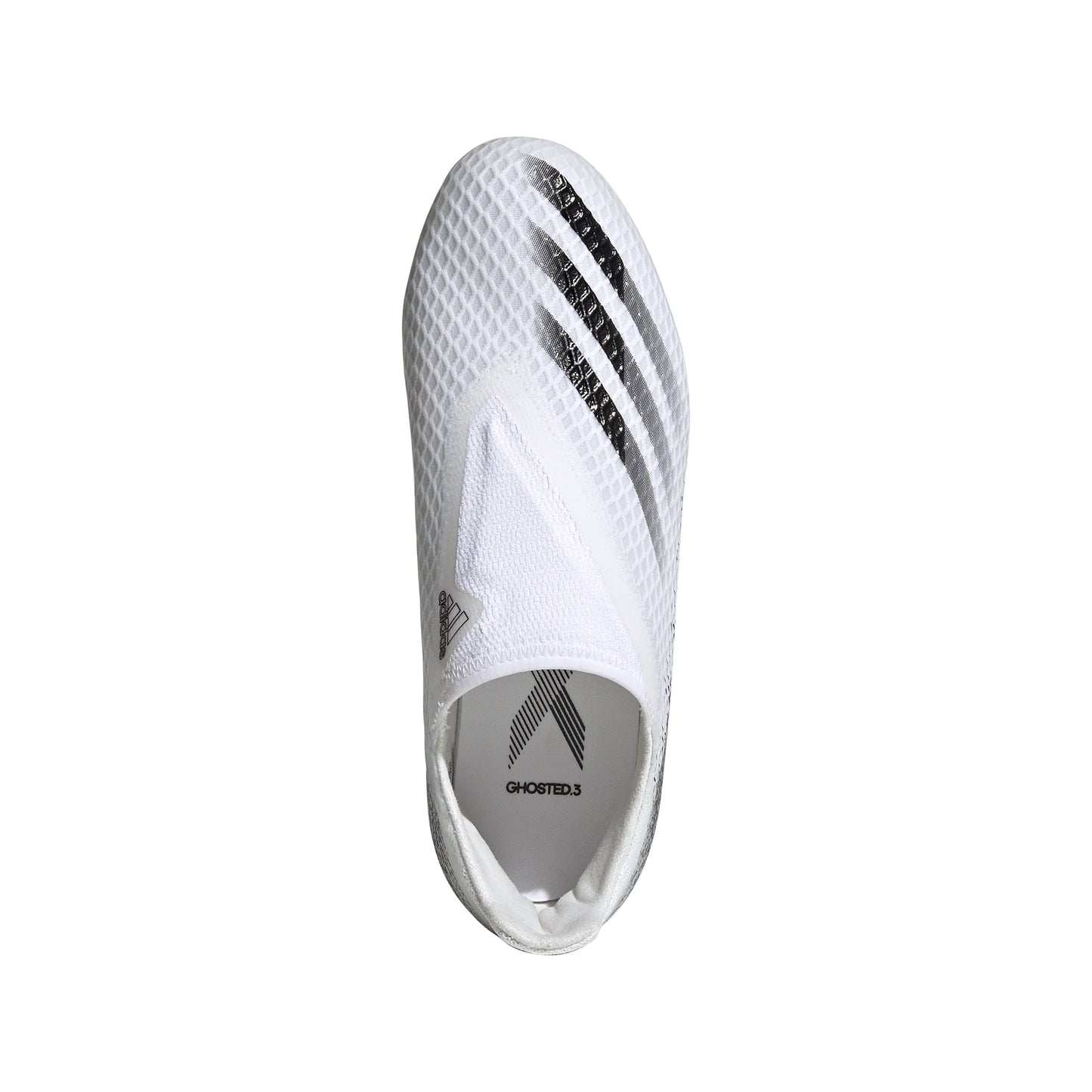 adidas X Ghosted3 Laceless Firm Ground Boots White Blac