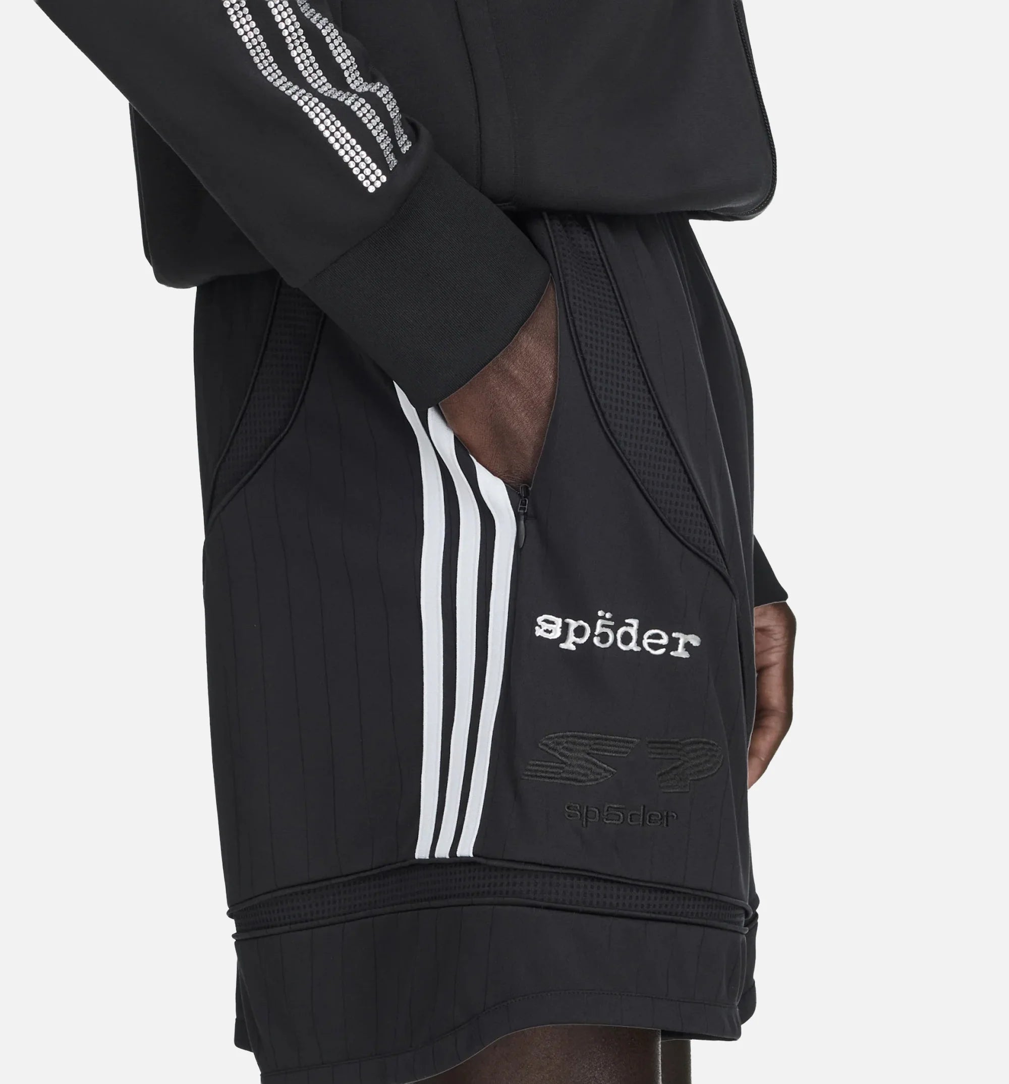Sp5der Mens Shorts Black
