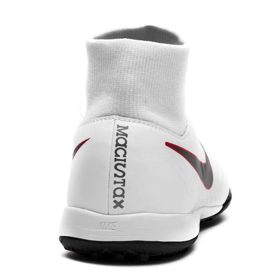 Nike Kids JR ObraX 2 Academy TF Turf Boots White Grey Crimson