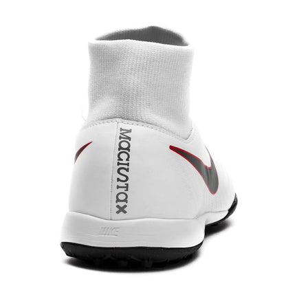 Nike Kids JR ObraX 2 Academy TF Turf Boots White Grey Crimson