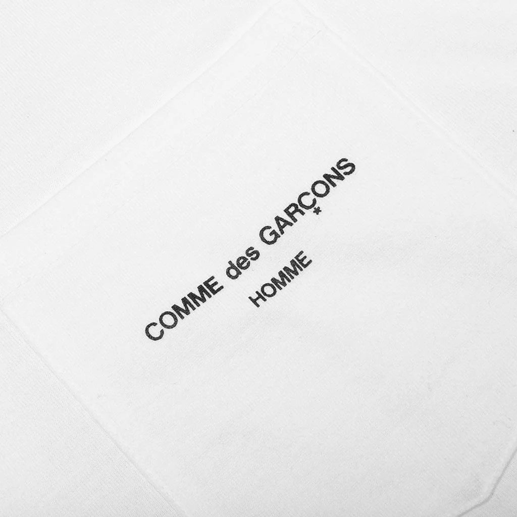 Pocket Logo L S T Shirt White