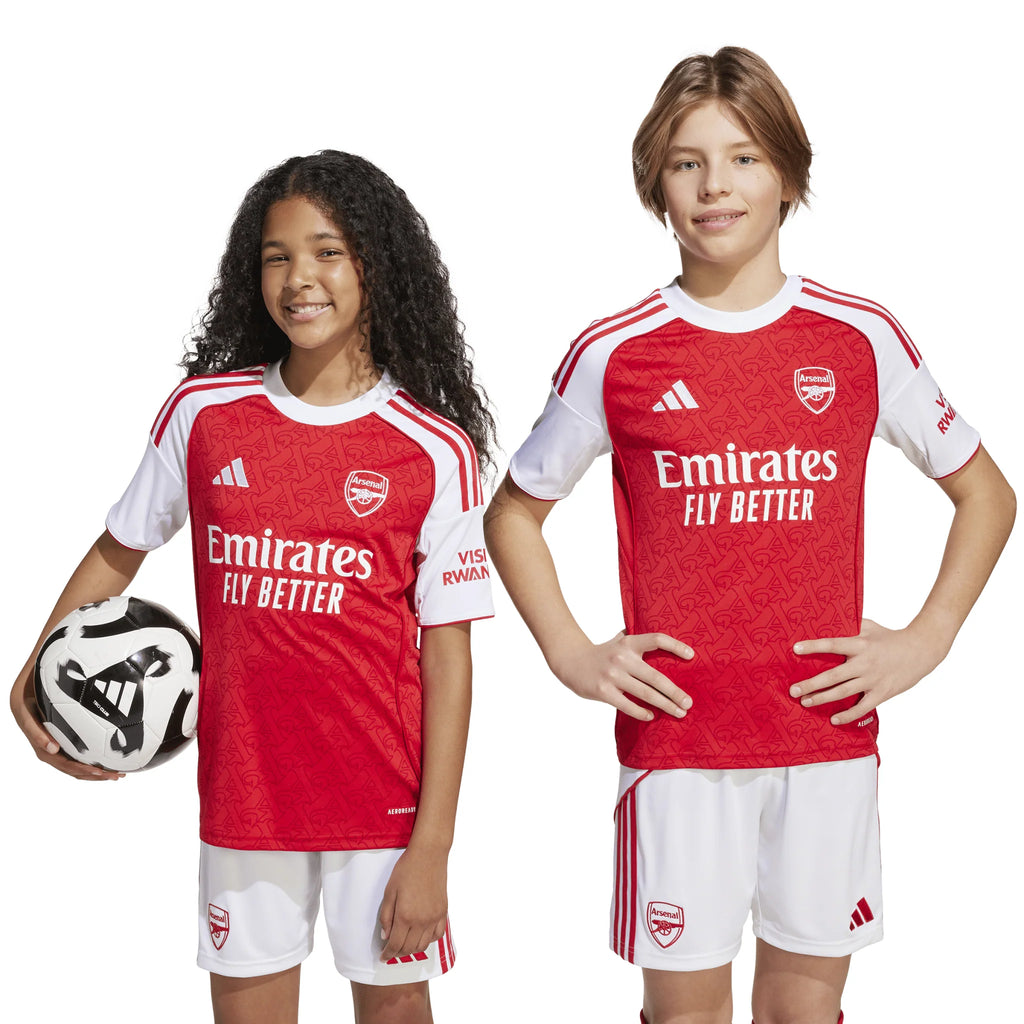 adidas Youth Arsenal Home Jersey 25 26 Scarlet White