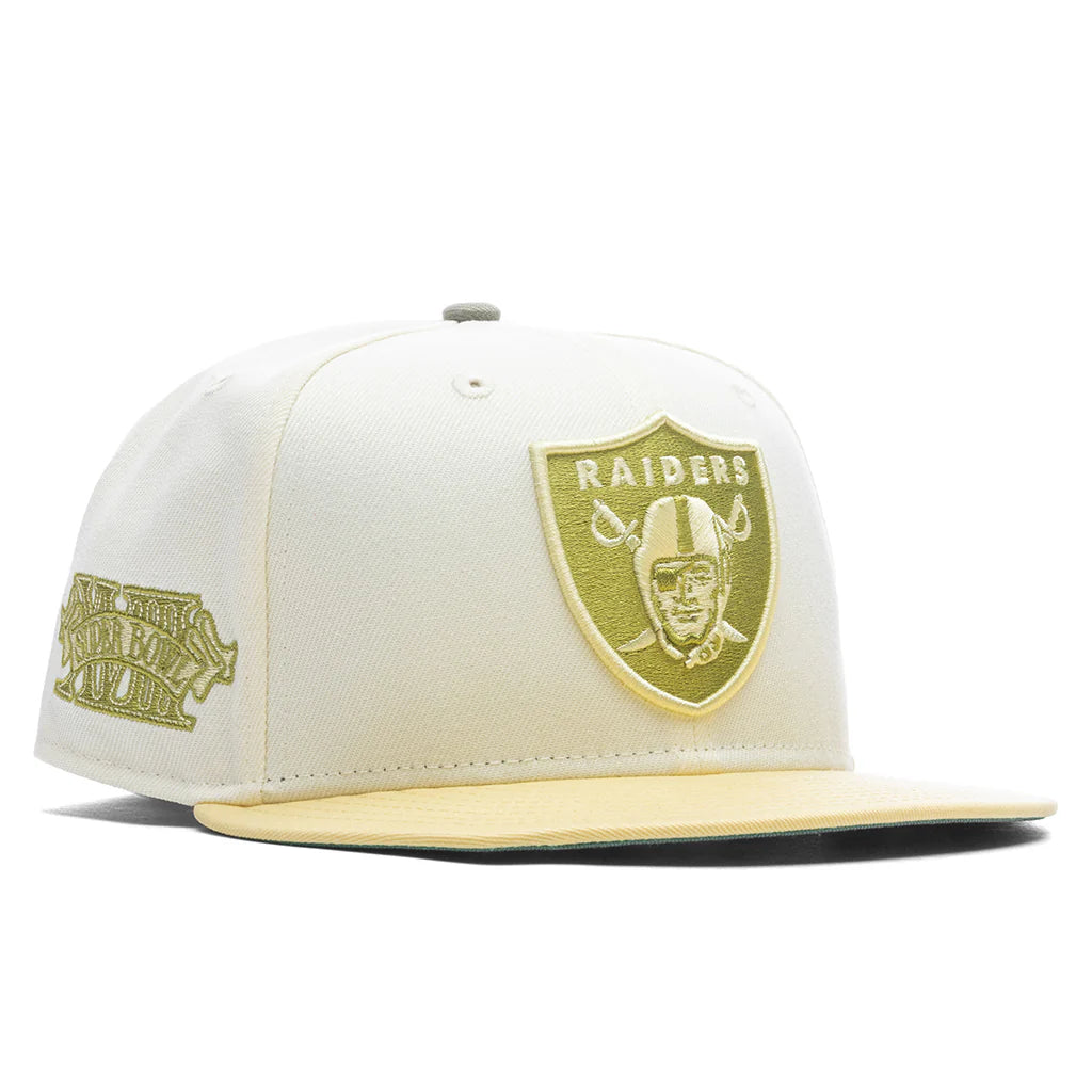 Feature x New Era 59FIFTY Fitted Las Vegas Raiders Chrome White Soft Yellow