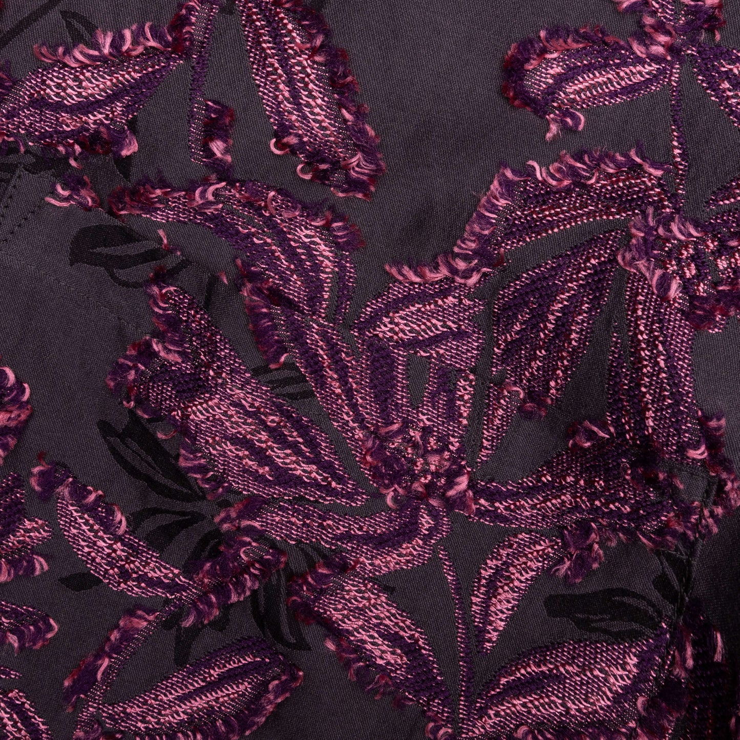 Flower Cut Cabana Shirt Charcoal