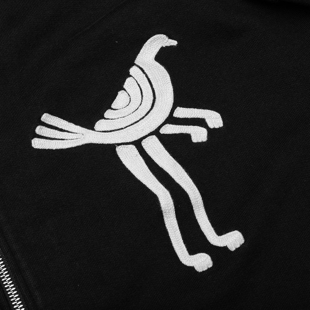 Zipped Pigeon Zip Hooded Sweatshirt Black