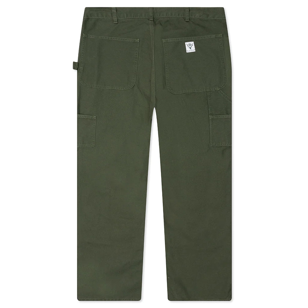 Cotton Canvas Painter Pant Moss Green