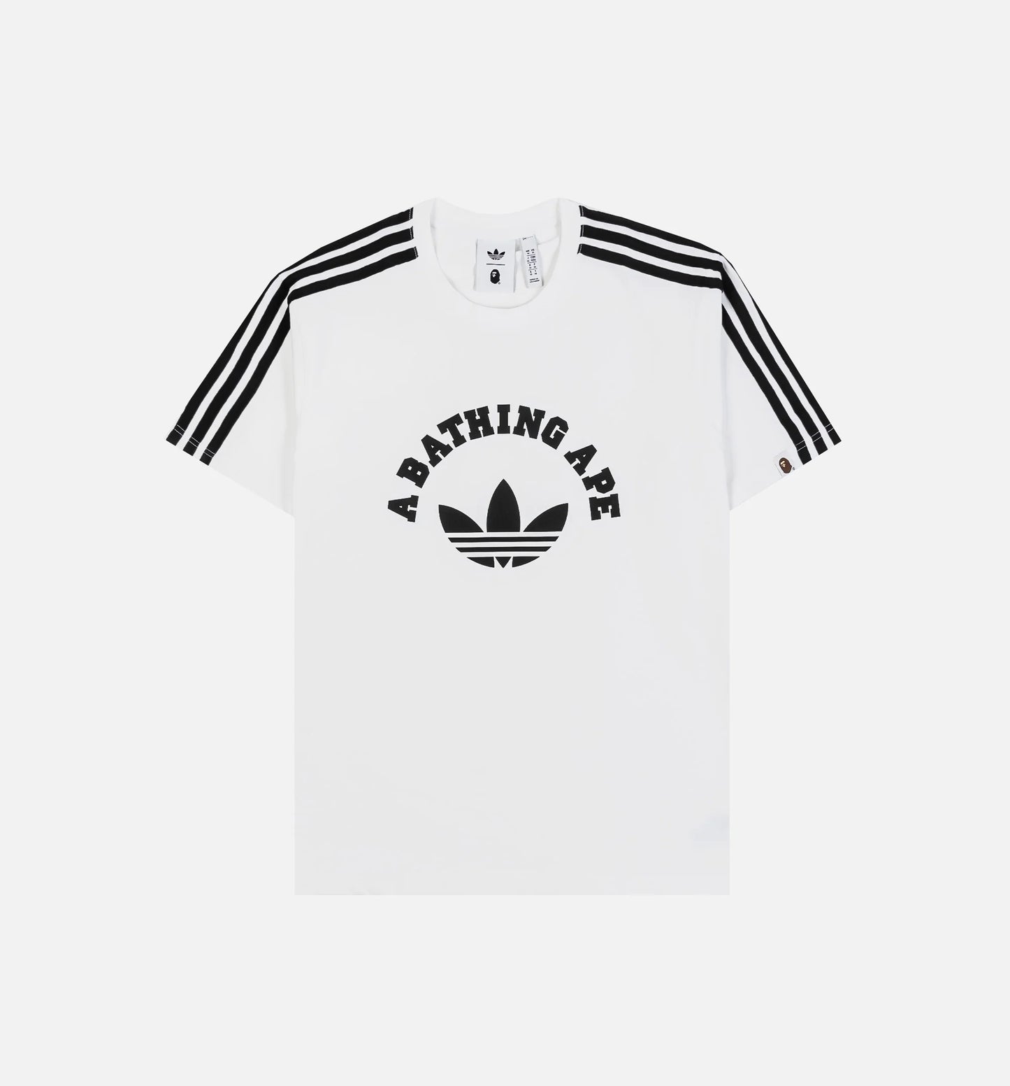 Bape x Adidas All Over Print Mens Short Sleeve Shirt White