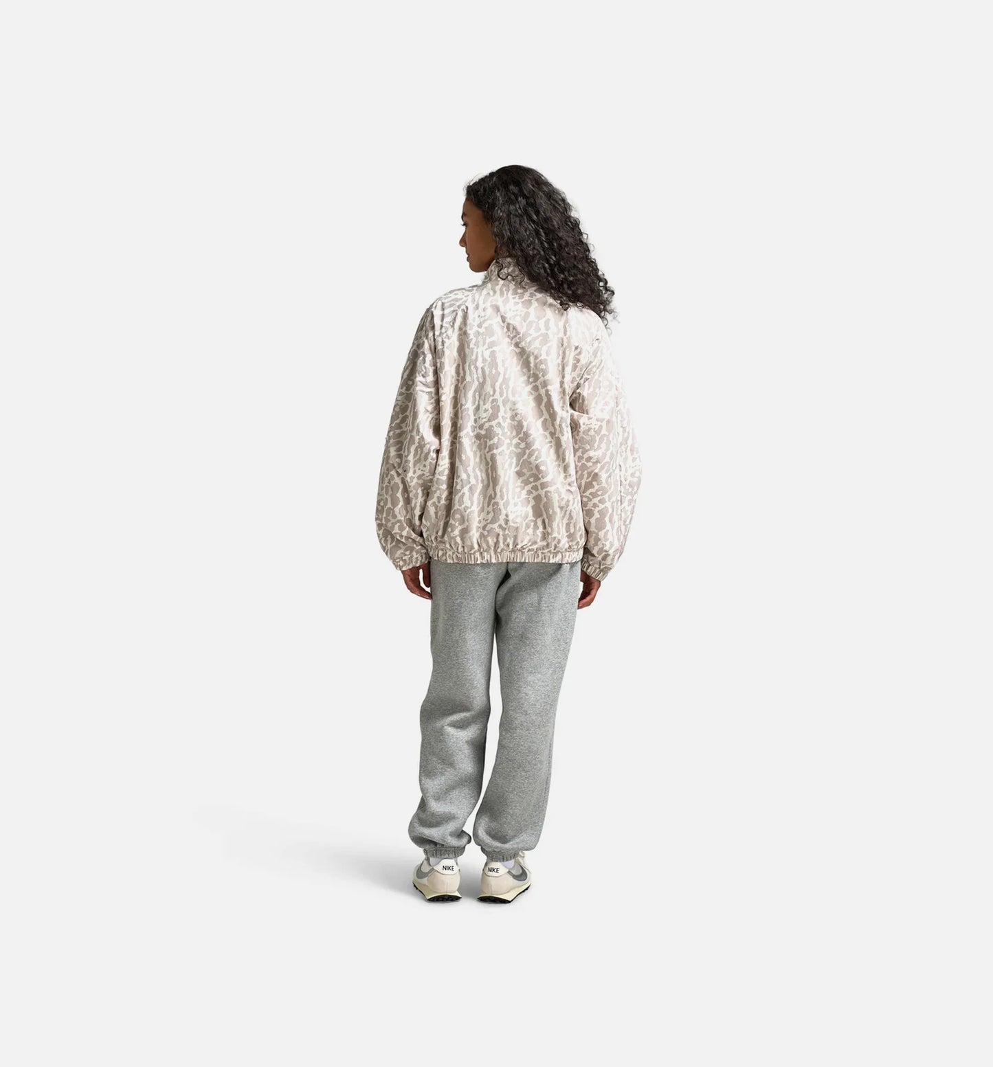 NSW Woven Printed All Over Womens Jacket College Grey Sail