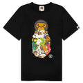Kids BAPE Milo Assorted Milo on Ape Head Tee Black
