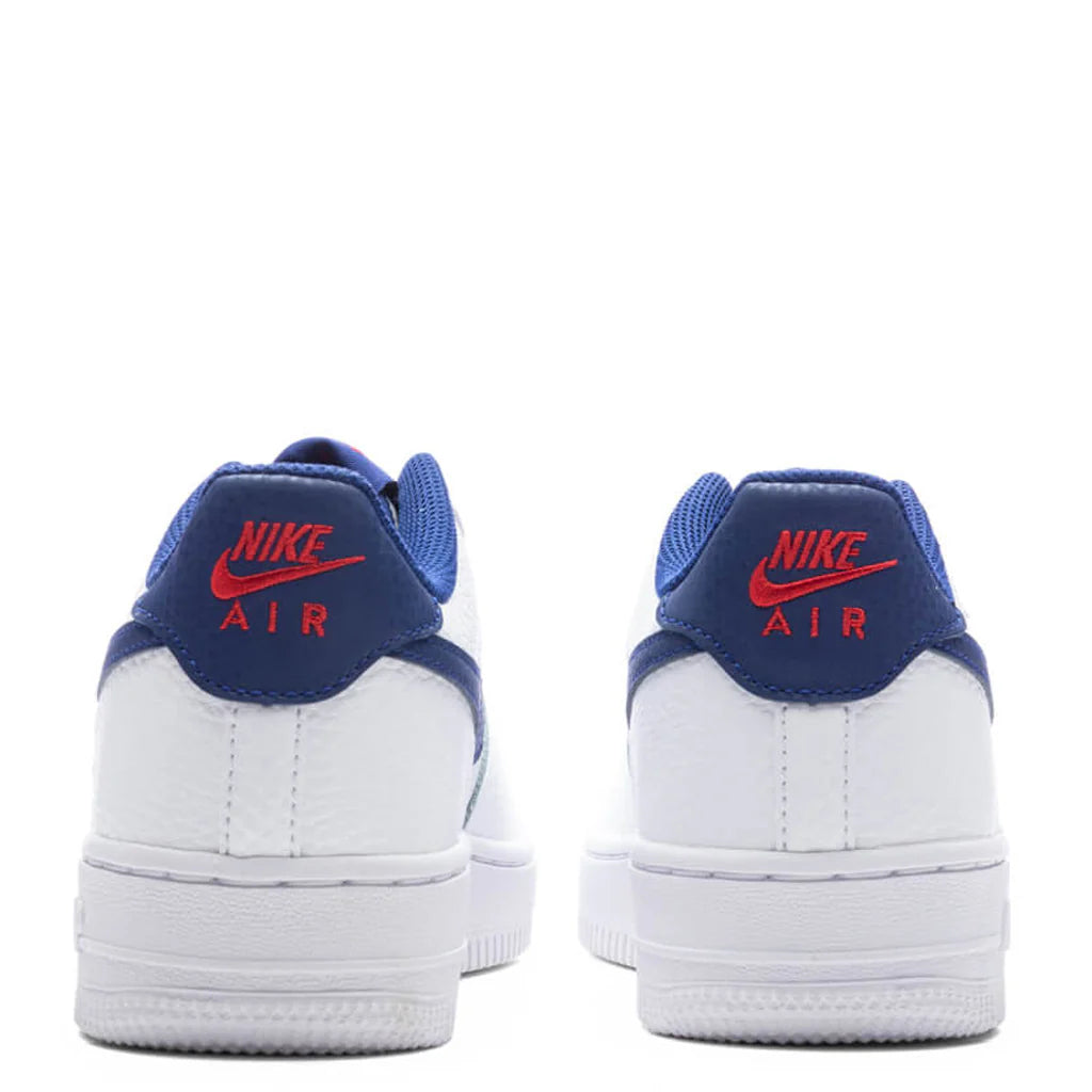 Air Force 1 GS White Deep Royal Blue University Red