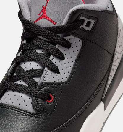 Air Jordan 3 Retro Black Cement Preschool Lifestyle Shoe Black Fire Red Cement Grey Summit White