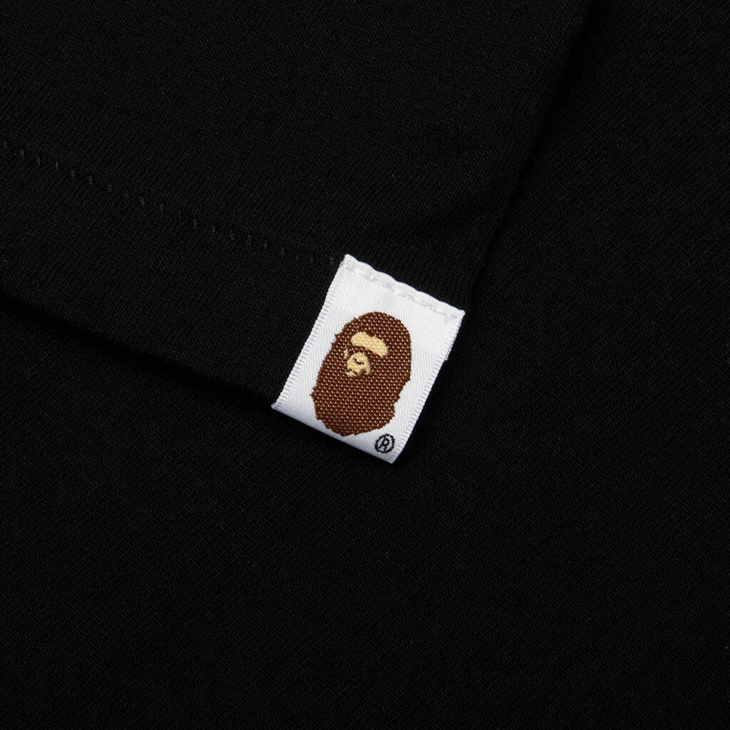 Bleached Big Ape Head Relaxed Fit Tee Black