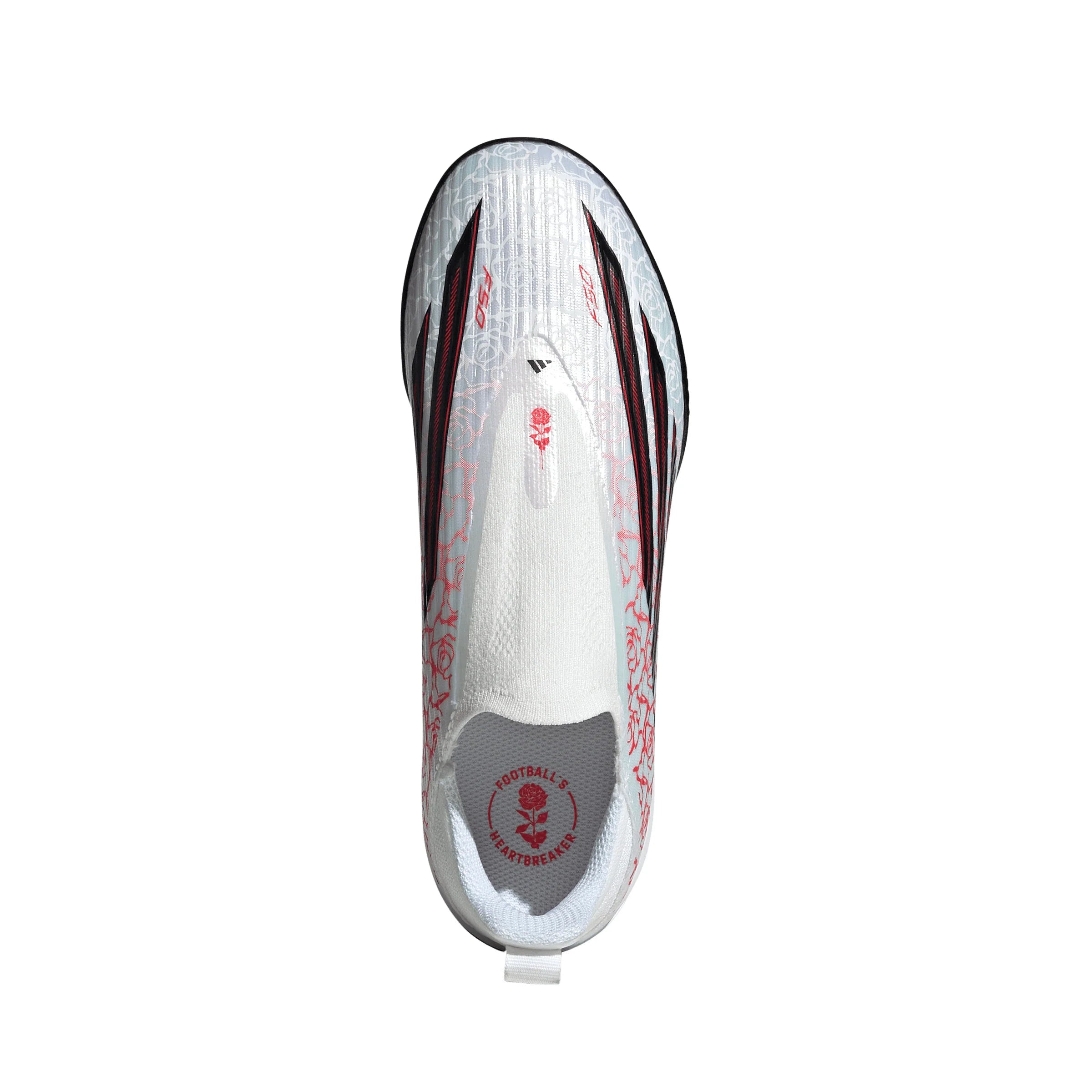 adidas F50 League Laceless TF Turf Youth Soccer Cleats White Black Red