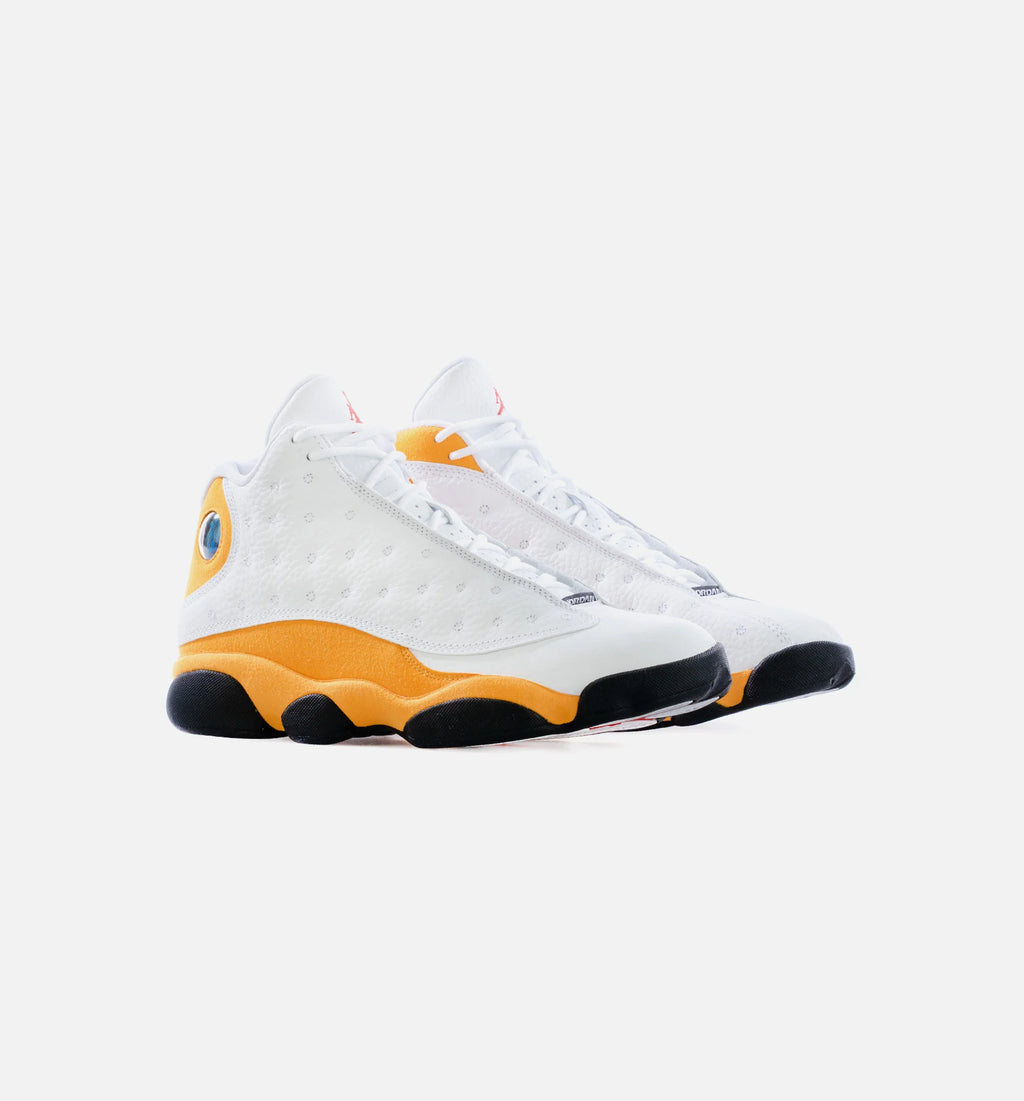 Air Jordan 13 Retro Del Sol Mens Lifestyle Shoe White Del Sol Yellow