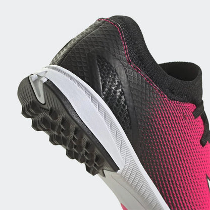 adidas Kids X Speedportal3 TF J Turf Football Boots Black Pink