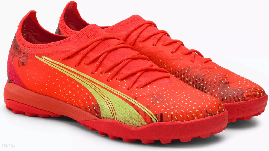PUMA Ultra Ultimate Cage Turf Soccer Cleats Fiery Coral Black Salmon