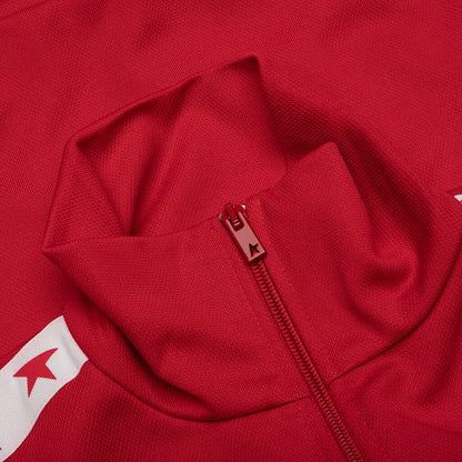 Womens Star Zipped Track Jacket Tango Red