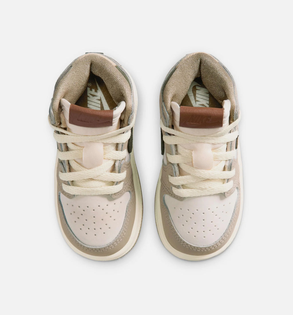 Air Jordan 1 Retro High OG Khaki Infant Toddler Lifestyle Shoe Khaki Sail Coconut Milk Cargo Khaki Free Shipping