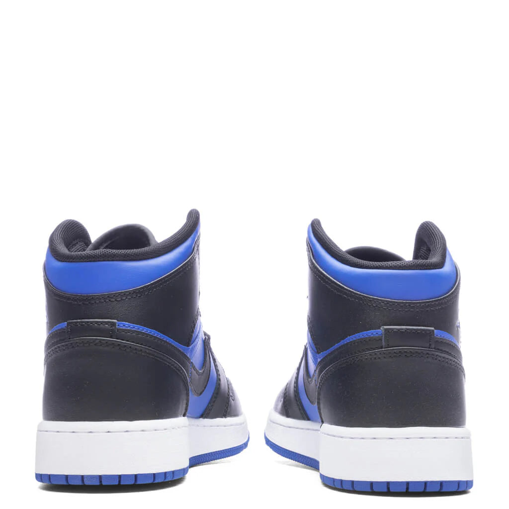 Air Jordan 1 Mid GS Black Royal Blue Black