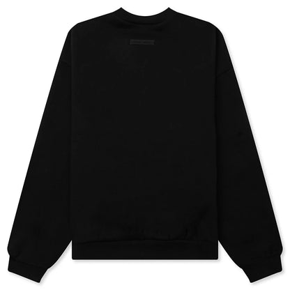 Kids 90s Fit Fleece Crewneck Jet Black