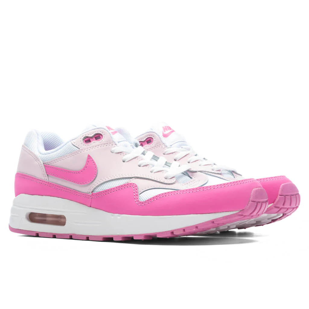 Air Max 1 GS White Playful Pink Pink Foam